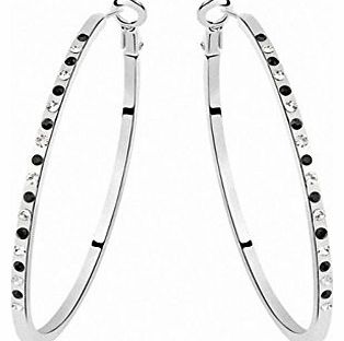 TAOTAOHAS-Crystal TTH Swarovski Elements Crystal Pendant Drop Earring [Shinning Circle, Jet Black Clear 2 ] 18KGP
